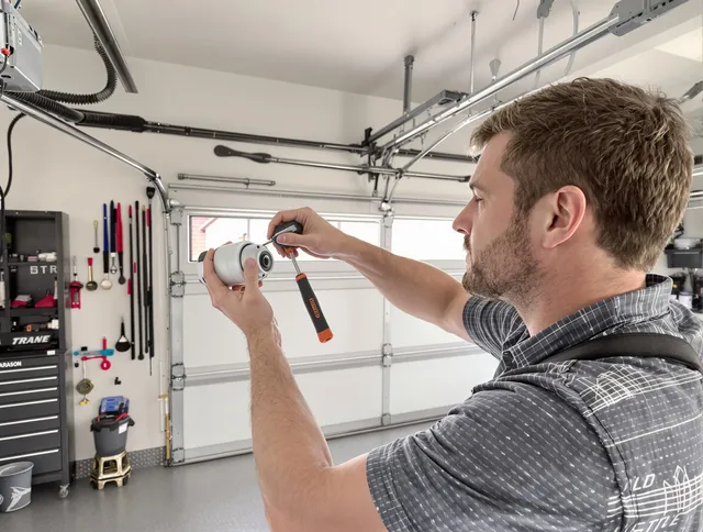 Garage door opener repair service by Guilford Garage Door Repair in Guilford