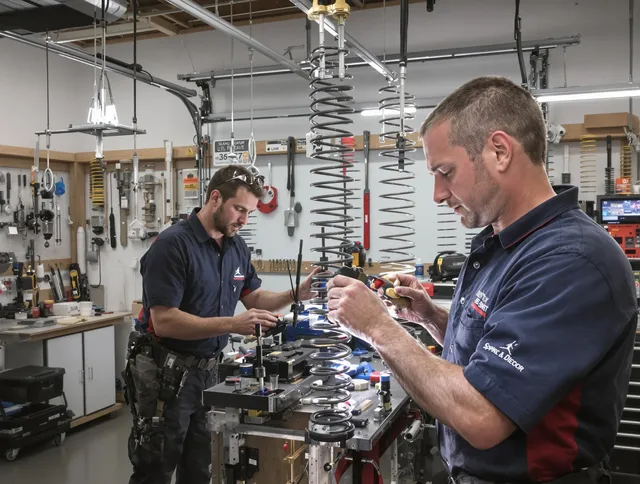 Garage door spring repair service by Guilford Garage Door Repair in Guilford